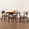 Baxton Studio Katya Mid-Century Modern Grey Fabric and Walnut Brown Finished Wood 5-Piece Dining Set 183-11635-11644-Zoro - alternate 2